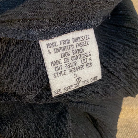 Carol Little Vintage Women's Dress Black & Red Gypsy Minimalist Design Maxi - Picture 14 of 15